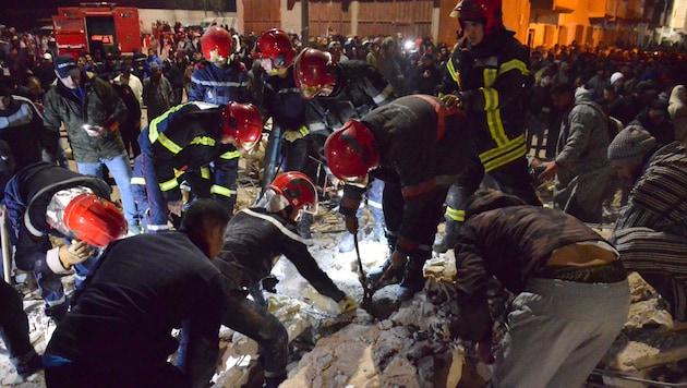 In Marokko starben beim Einsturz zweier Wohnhäuser zahlreiche Menschen.
