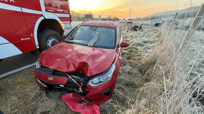 Die Unfallstelle an der L 336.