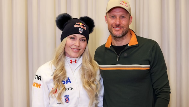 Ein Gute-Laune-Duo: Lindsey Vonn mit Trainer Aksel Lund Svindal.