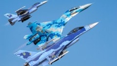 Der 48-jährige Iwanow galt als wohl erfahrenster Pilot der ukrainischen Su-27-Maschinen (oben ...