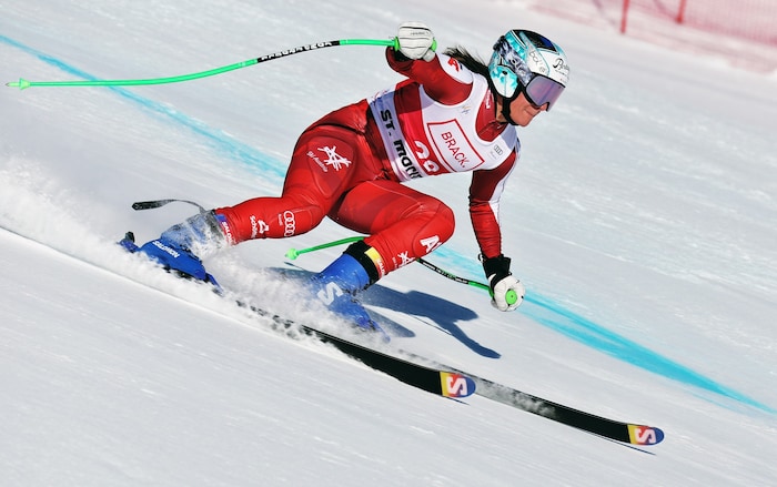 Ricarda Haasers Trainingsfahrt in St. Moritz