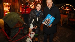 Große Schlagzeilenparty: Landeshauptfrau Karoline Edtstadler und Spar-Aufsichtsratschef Gerhard ...