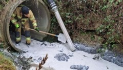Die Feuerwehr kämpfte gegen die Molke an.