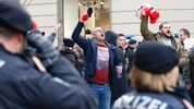 Die Fans von Roter Stern Belgrad zeigten sich in Graz von ihrer besseren Seite, die Polizei ...
