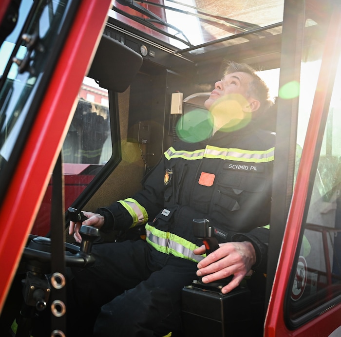 Kranfahrer Philipp Schmid arbeitete Stunden unter vollster Konzentration.