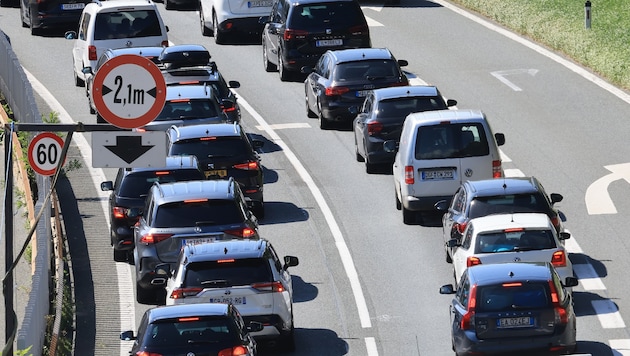 Auf der Brennerautobahn bildete sich rasch ein kilometerlanger Stau.