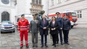 Von links: Landesrettungskommandant Reinhard Schmidt, Landesmilitärkommandant Dieter Muhr, ...
