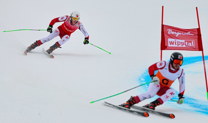 Johannes Aigner gewann mit Guide Nico Haberl (re.) beide Super-G-Rennen in Steinach am Brenner.