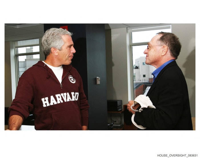 Anwalt Alan Dershowitz (rechts) im Bild mit Jeffrey Epstein