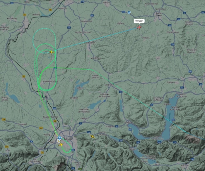 Nach Warteschleifen flog der Airbus nach Wien