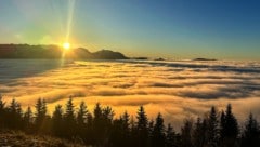 Nur wer das Glück hat, in höheren Lagen zu wohnen, kann herrlichen Sonnenschein genießen.