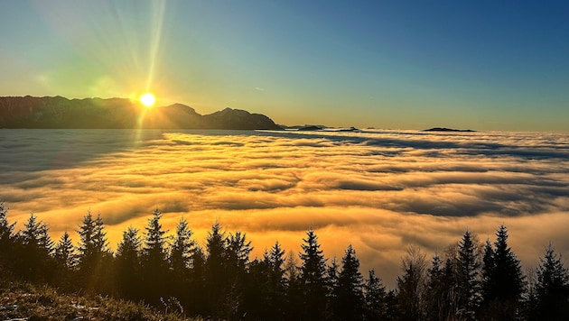 Nur wer das Glück hat, in höheren Lagen zu wohnen, kann herrlichen Sonnenschein genießen.