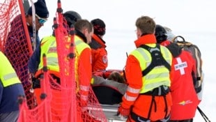 Michelle Gisinkurz nach ihrem Sturz im Abfahrtstraining von St. Moritz.