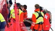 Michelle Gisinkurz nach ihrem Sturz im Abfahrtstraining von St. Moritz.