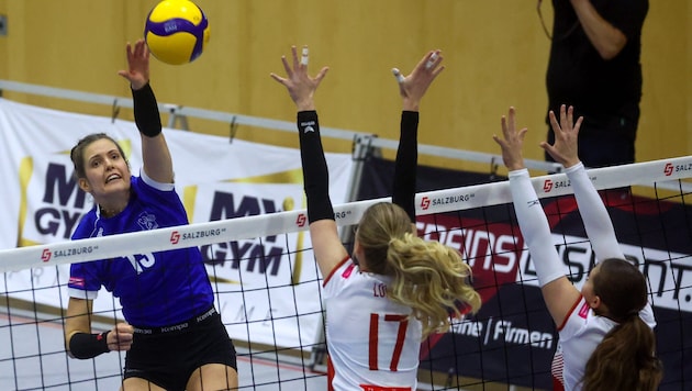 Die PSVBG Salzburg (li. Finja Heins) taten sich in Linz schwer.