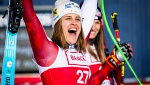 Am 12. Dezember durfte Magdalena Egger endlich auch im Weltcup jubeln – Rang zwei in St. Moritz.