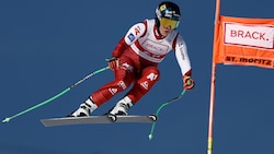 Magdalena Egger schaffte am Freitag in der Abfahrt von St. Moritz als Zweite erstmals den Sprung ...