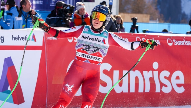 Magdalena Egger hatte mit dem Airbag zu kämpfen.