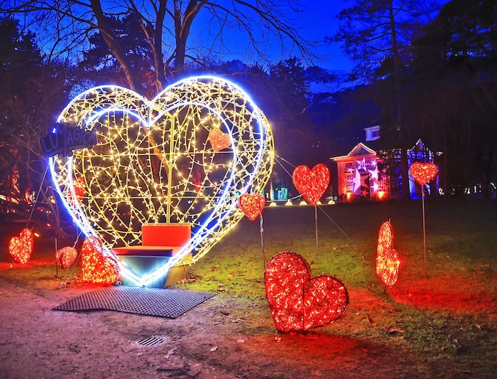 Funkelnde Herzen so weit das Auge reicht.