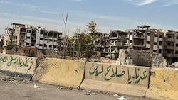 Das Geisterviertel Jobar in der Hauptstadt Damaskus – hier wird es noch Jahre dauern, bis ...