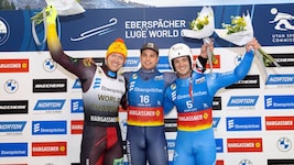 Jonas Müller (Mitte) feierte einen souveränen Sieg in Park City.