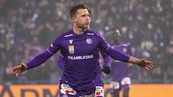 Johannes Eggestein bejubelt seinen Treffer zum 2:1 gegen Meister Sturm Graz – es sollte das ...