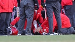 Chiefs-Quarterback Patrick Mahomes verletzte sich schwer.