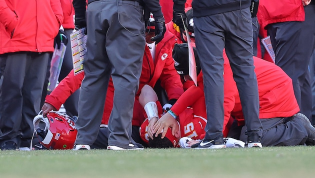 Chiefs-Quarterback Patrick Mahomes verletzte sich schwer.