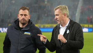 Trainer Jürgen Säumel (li.) und Sturm-Präsident Christian Jauk