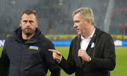 Trainer Jürgen Säumel (li.) und Sturm-Präsident Christian Jauk