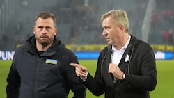 Trainer Jürgen Säumel (li.) und Sturm-Präsident Christian Jauk