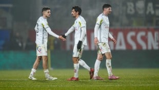 Sandro Ingolitsch, Vesel Demaku und Benedikt Zech war nicht nach Feiern zumute. 