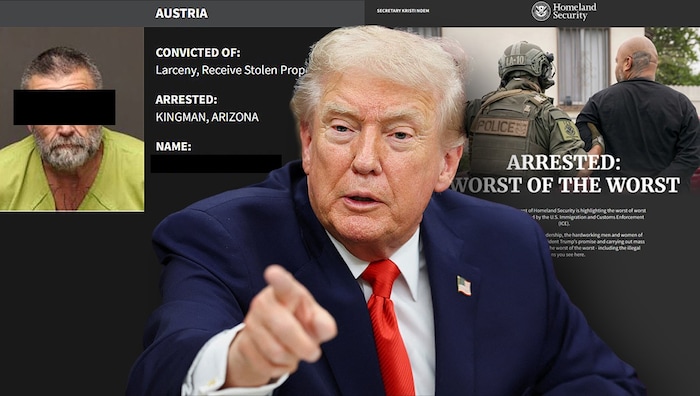 Die martialische Internet-Schlagzeile mit den „schlimmsten Tätern“ unter illegalen Einwanderern ...