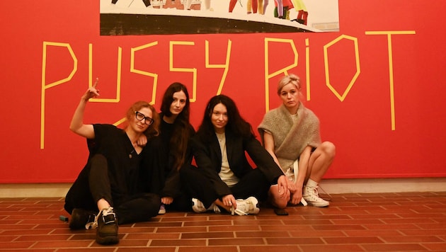 Von links: Maria Aljochina, Lucy Shtein, Olga Borisowa and Diana Burkot