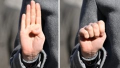 Der Hilferuf mit Handzeichen: In Wien konnte eine Sechsjährige damit offenbar ihre Mutter ...