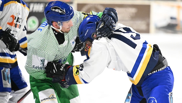 Killian Huber (re.) und Leisach bekamen im Heimspiel von Virgen mit Martin Rudolf ordentlich ...