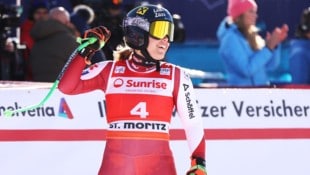 Magdalena Egger jubelte in St. Moritz in drei Rennen in Summe über 132 Punkte.