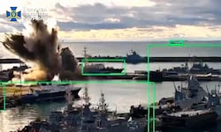 Das Video des SBU zeigt die Explosion im Marinestützpunkt.
