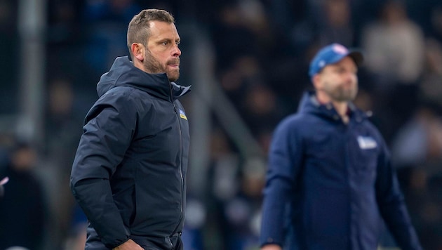 Jürgen Säumel (l.) gegen Ferdl Feldhofer (r.) – im Moment fraglich, ob es dieses Derby in Graz ...