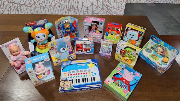 Diese Spielzeuge testete der Konsumentenschutz der Arbeiterkammer OÖ auf die Lautstärke