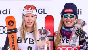 Lara Colturi (links) darf sich nun mit ihrem großen Kindheitsidol Mikaela Shiffrin messen.