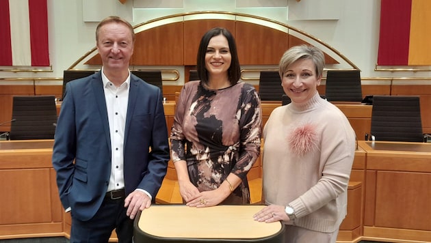 Die Landtagspräsidenten Tschürtz, Eisenkopf und Schlager.