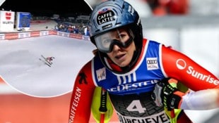 Wendy Holdener stürzte im Zielraum.