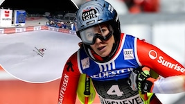 Wendy Holdener stürzte im Zielraum.