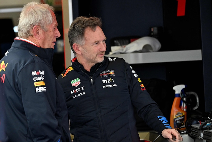 Helmut Marko (l.) und Christian Horner (r.)