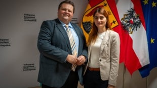 ÖVP-Klubobmann Bernd Strobl und Landtagsabgeordnete Carina Laschober-Luif.