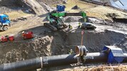 Die 6,1 Kilometer lange Druckrohrleitung wurde fertiggestellt.