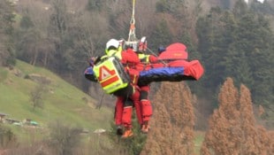 Heli-Bergung in Kennelbach. 