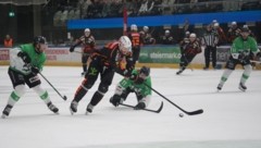 Kapitän Korbinian Holzer (li.) und die 99ers brachten Laibach nicht zu Fall.