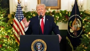 US-Präsident Donald Trump hielt eine Rede an die Nation und verteidigte darin seine in die ...